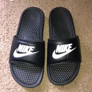 Barely used Nike slides size 10